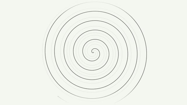 Spiral Line Formation Animated Geometric Pattern