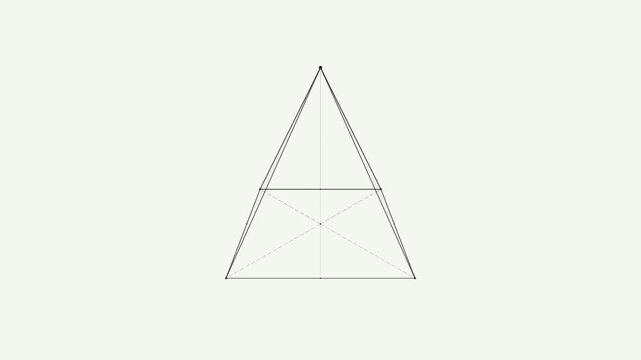 Rotating Wireframe Pyramid Animation for Geometric Concepts