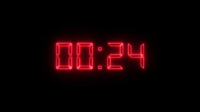 30 seconds to go countdown, match timer countdown Motion Graphic 4k animation video.