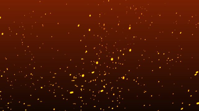 Particles flying in wind on fire Animation, Fire flakes and bonfire background, Fire particles moving fast with the wind, Realistic fire sparks isolated, Hot burning fire sparks and ashes motion. 4k
