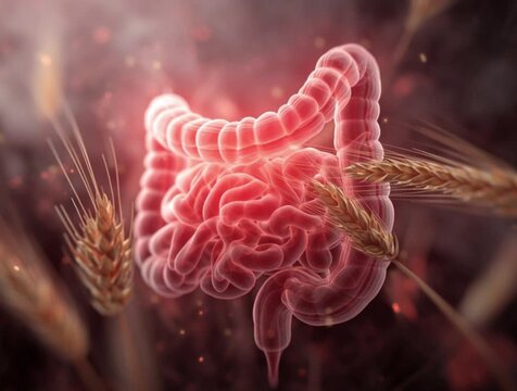 intestinal cramps due to gluten intolerance