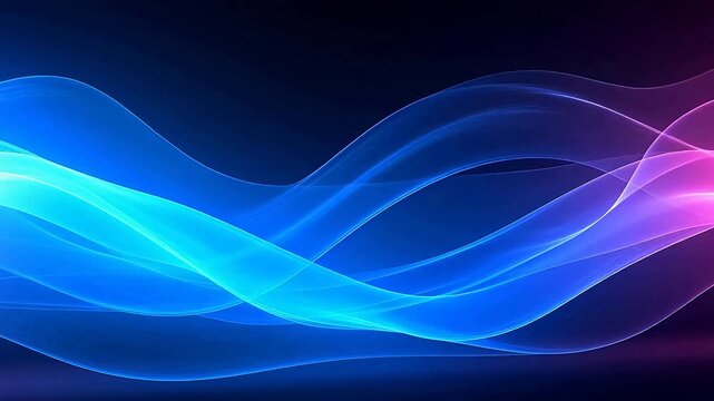 Digital fuchsia glowing curve abstract background