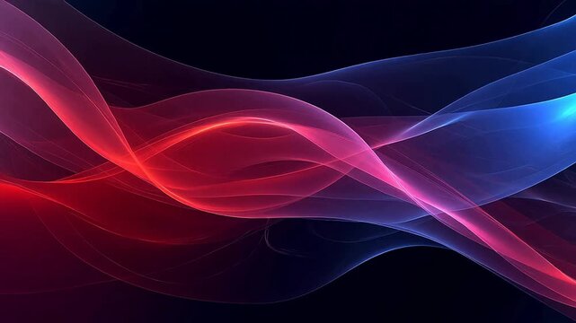Digital fuchsia glowing curve abstract background