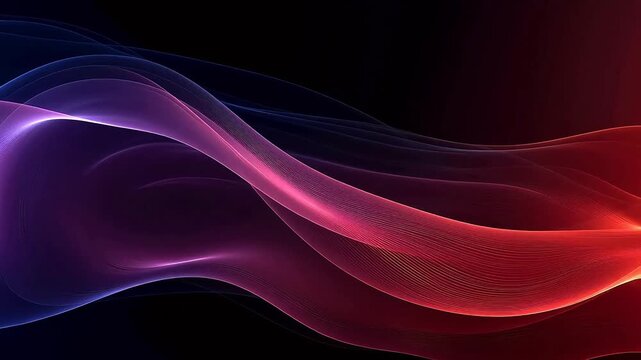 Digital fuchsia glowing curve abstract background