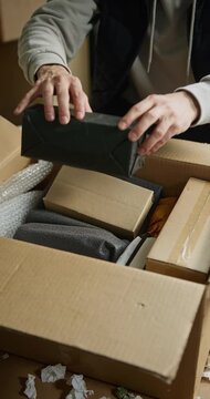 Unpacking a new box contents