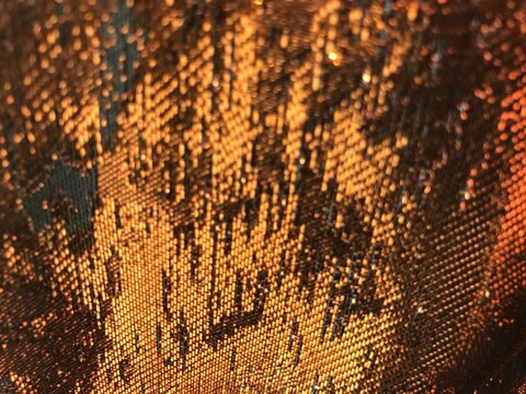Luxury copper, bronze, red gold metallic fabric texture elegant draped folds shimmer, distressed foil effect