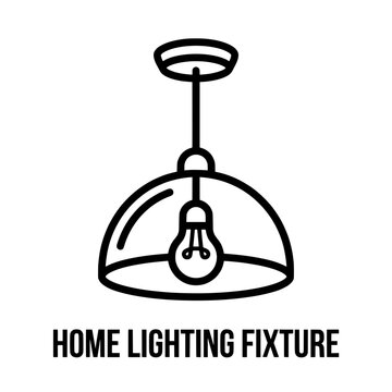 Modern Home Lighting Fixture Hanging from Ceiling Interior Design Concept.