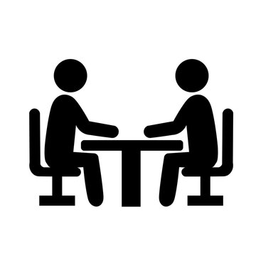 Two People Meeting Icon (Business Discussion)
2人で会議・打ち合わせをするアイコン