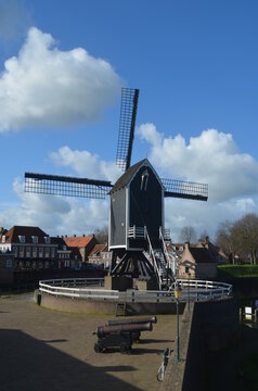 Heusden, Old Windmill on the City Walls - North Brabant, The Netherlands