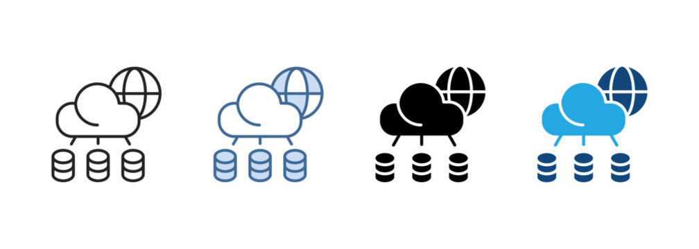 Multi Style Icon Set Big data Collection