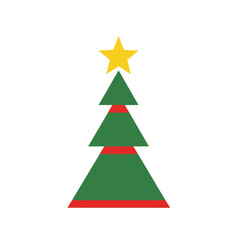 Obraz premium Simple Christmas Tree Icon Graphic.