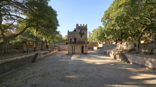 Fasilides' Bath and the royal pool in Gondar, Ethiopia