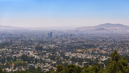 Obraz premium Panoramic view of Addis Ababa city from the hill