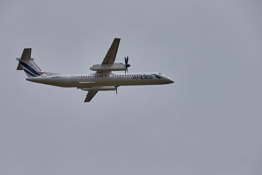 A commercial jet makes its final approach into Alejandro Velasco Astete International Airport in Cusco, Peru one of the world's most challenging and dramatic aviation environments. Sitting at 3,399mt