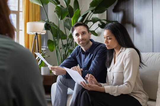 Couple meeting with a financial advisor