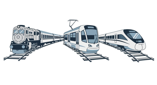 Trains on railroad tracks side by side.