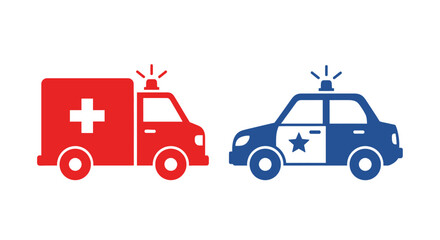 Fototapeta premium Emergency vehicles side by side.