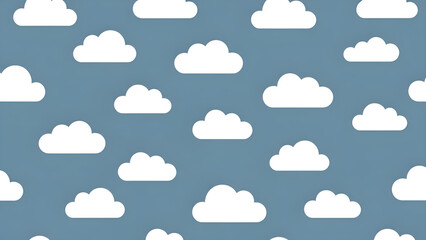 Fototapeta premium Cloud pattern on blue background for design and decoration purposes easily