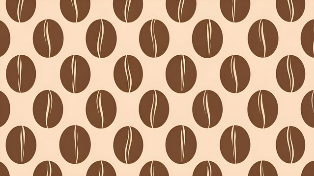 Brown coffee beans on beige background for packaging design and branding