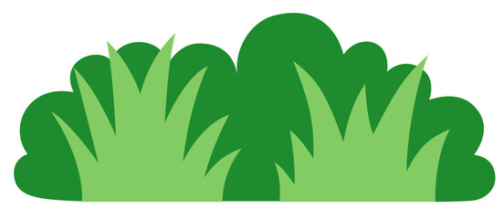 Garden green bush. Green bush and grass element. © Sunshine Studio