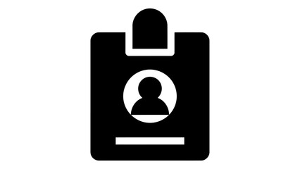 Fototapeta premium Id card icon vector illustration isolated on white background