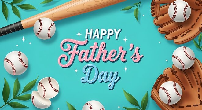 Happy father's day baseball celebration a festive and heartwarming greeting