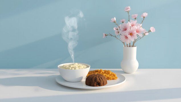 Authentic Nigerian Breakfast Dish Featuring Hot Moi Moi