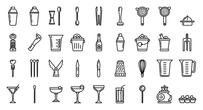 Collection of kitchen utensils and tools.