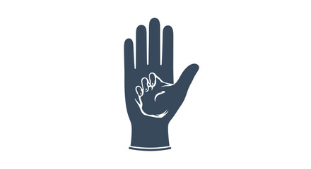 Fototapeta premium Hand with palm facing outward gesture.