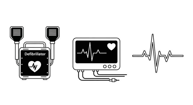 Defibrillator Machine Medical Device Equipment.
