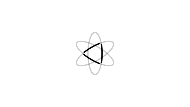 science symbol icon animation video, for education or on loading animation.