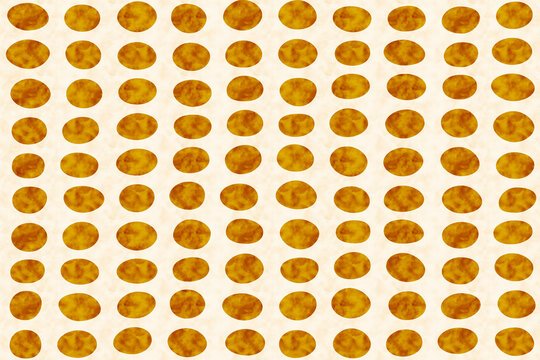 Gold oval pattern seamless background