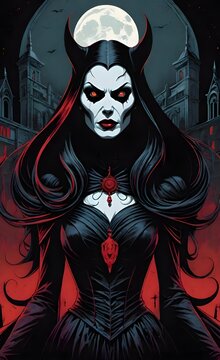 DONNA VAMPIRA GOTICA VESTITO COSTUME