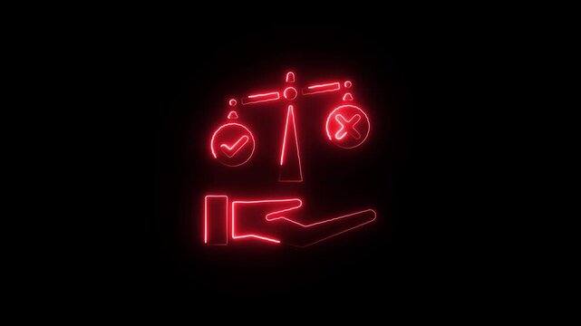 Neon justice exploring the delicate balance of law ethics and moral judgments in society