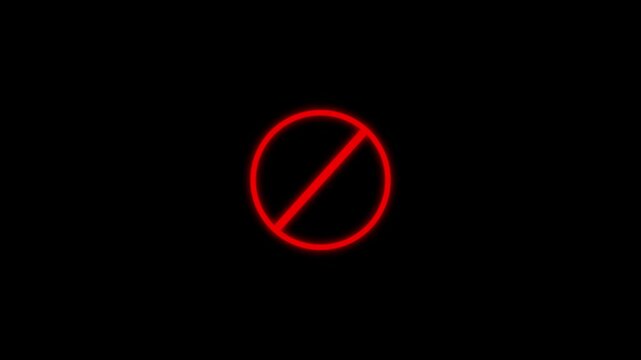 Prohibition sign and blocked access indicator. Reject and ban icon with no entry symbol and restriction warning sign. Error and forbidden status icon with denial mark and stop symbol.