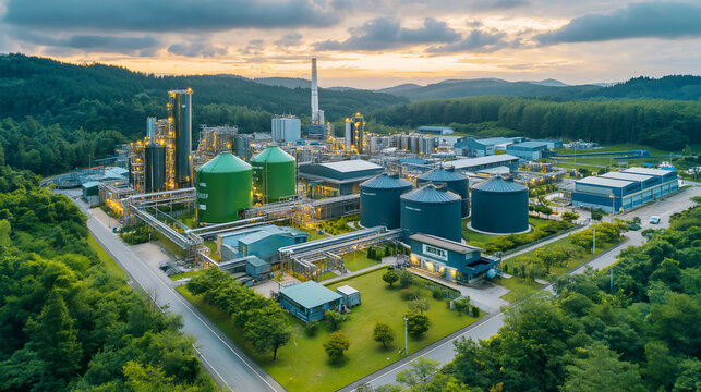 Modern biodiesel production plant.