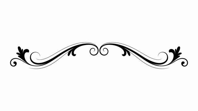 An elegant black flourish design curves gracefully across the image resembling a decorative separator or ornamental divider high quality professional detailed modern stylish clean crisp vibrant