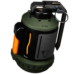Naklejka premium Sci-fi grenade futuristic explosive device
