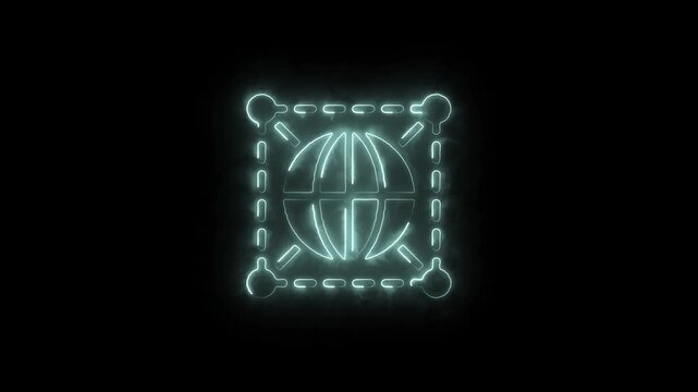 Neon scarab beetle symbol a glowing ancient egyptian amulet representing transformation and rebirth in darkness