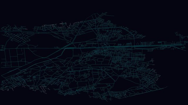 Peshawar, Pakistan, City Infrastructure Expansion Animation, Urban Visualization Technology