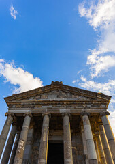 Naklejka premium Ancient Greco-Roman Garni Temple in Armenia at sunset.
