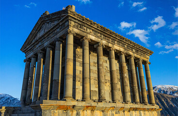 Naklejka premium columns of Garni Temple.