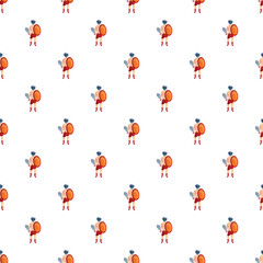 Obraz premium Gladiator with shield and sword in a repeating seamless pattern