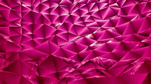 Vibrant abstract ruby red triangle geometric background