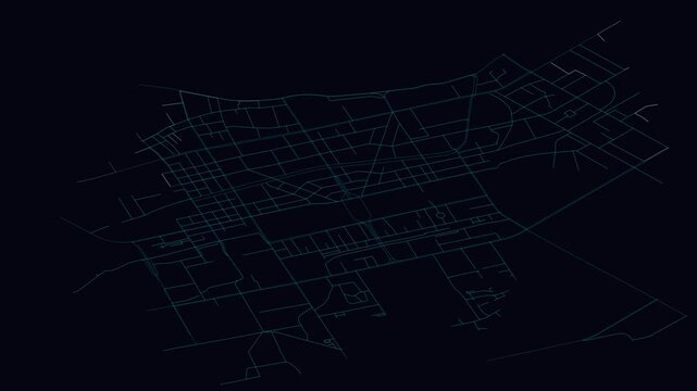 Jiamusi, China, City Infrastructure Expansion Animation, Urban Visualization Technology