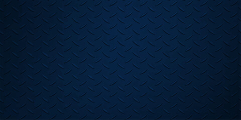 Seamless dark blue textile fabric texture featuring a vintage floral ornament design with geometric patterns for an elegant art decor wallpaper backdrop © MAHIN