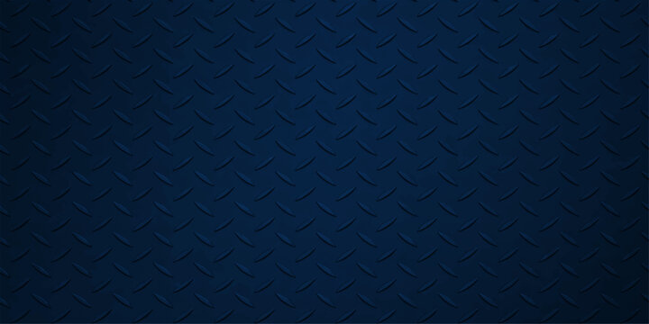 Seamless dark blue textile fabric texture featuring a vintage floral ornament design with geometric patterns for an elegant art decor wallpaper backdrop