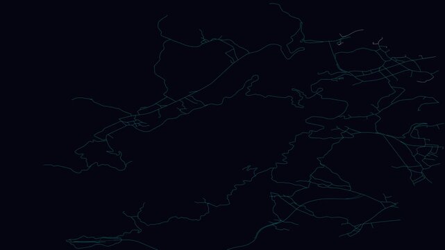 Fukuoka, Japan, City Infrastructure Expansion Animation, Urban Visualization Technology