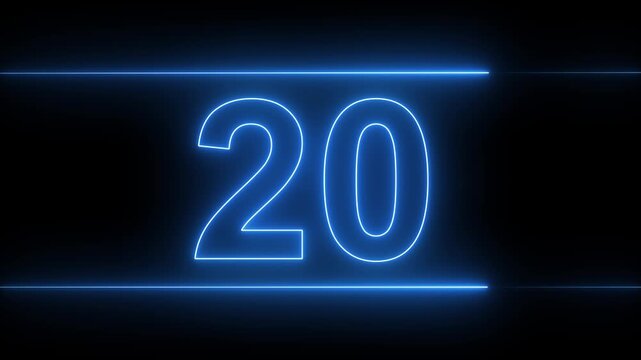 25 second countdown. Time counter number 25 to 0 second modern digital countdown timer ,25 seconds simple countdown timer. Dynamic 25s Countdown Engaging Timer Visuals for Events 4k video.