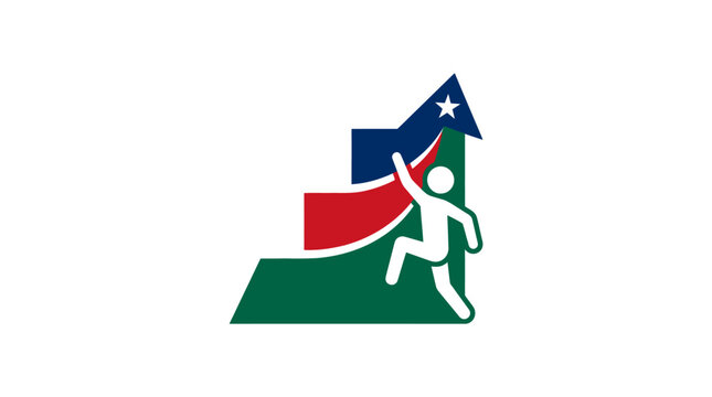 Symbol of Progress and Achievement with Texas Flag Elements